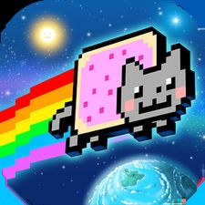 Взломанная Nyan Cat: Lost In Space на Андроид - Мод много монет