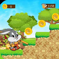 Взломанная Супер кролик Looney кролик на Андроид - Мод много монет