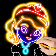 Взломанная Draw Glow Princess на Андроид - Мод бесплатные покупки