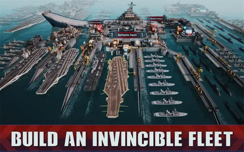 Взломанная Battle Warship:Naval Empire на Андроид - Мод бесплатные покупки
