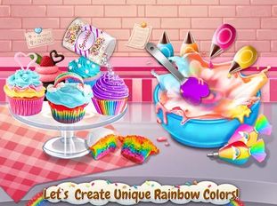 Взломанная Rainbow Desserts Bakery Party на Андроид - Мод много монет