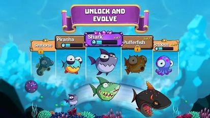 Взломанная Eatme.io: Hungry fish fun game на Андроид - Мод бесконечные деньги