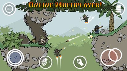 Взломанная Doodle Army 2 : Mini Militia на Андроид - Мод свободные покупки