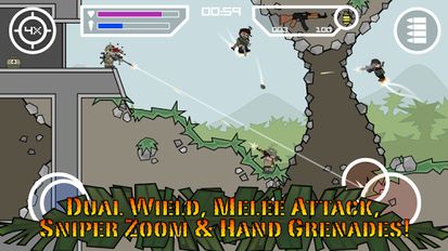 Взломанная Doodle Army 2 : Mini Militia на Андроид - Мод свободные покупки