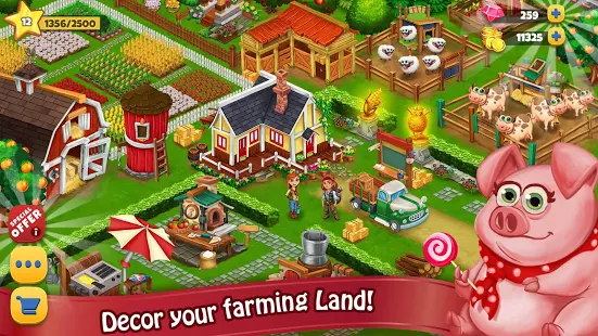 Взломанная Farm Day Village фермер: Offline игры на Андроид - Мод все разблокированно