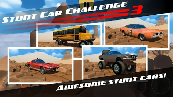 Взломанная Stunt Car Challenge 3 на Андроид - Мод бесплатные покупки