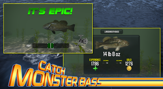 Взломанная Master Bass Angler: Free Fishing Game на Андроид - Мод все разблокированно